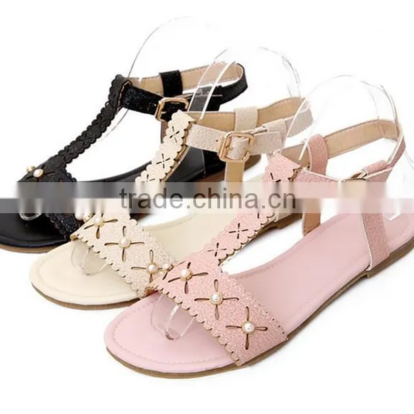 Brand New Leather Flat Sandals for Men Fashion Flat Summer Sandals 2014 for Women With High Quality XT-DA0758 photo-3