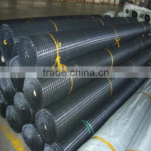 Warp-knitting High Quality Unixial Olyester Geogrid Coated PVC photo-3
