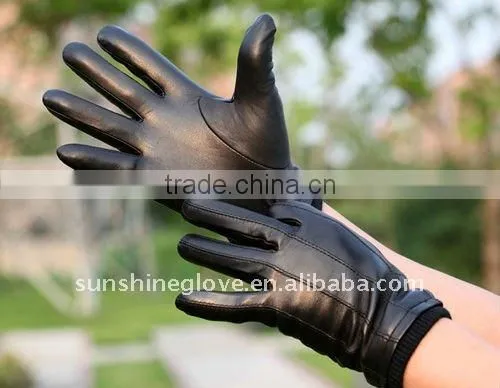 Mens Goatskin Winter Gloves Genuine Leather