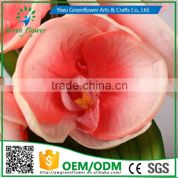 2016 Wholesale PU Latex Artificial Flowers Moth Orchid Four Pieces Two Leafs Real Touch Babys Breath Fake Flower photo-5