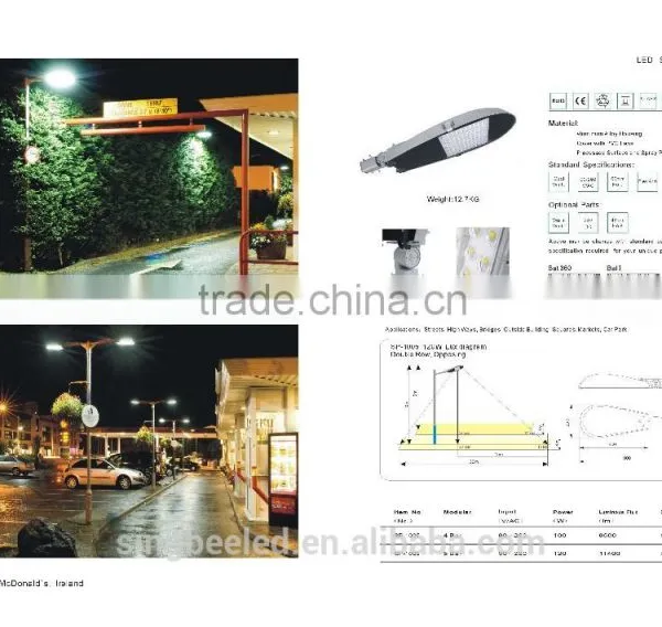 100w/120w, Bridgelux Chip, LED Street Light SP-1005,2years Warranty, MW Driver photo-5