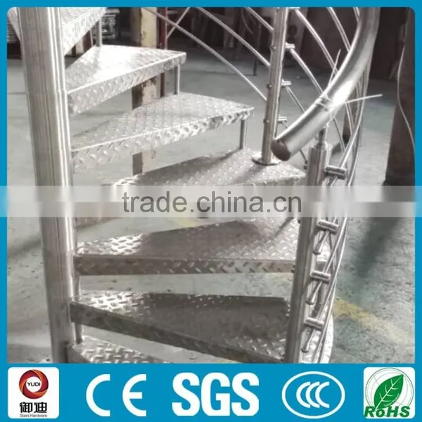 Granite Anti-slip SS304 Prefabricated Steel Spiral Stairs--YUDI