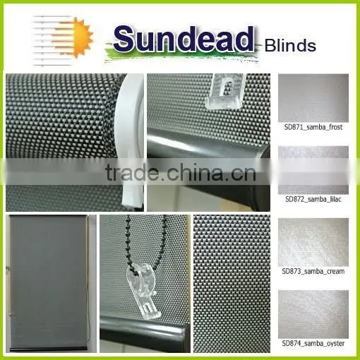 Blackout Shiny Vinyl Curtain and Blinds Double-printing Pattern Fire Retardant photo-4
