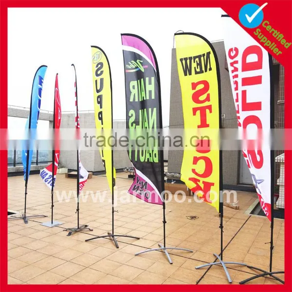 Personalized Logo 110g Knitted Polyester Feather Beach Banner photo-4