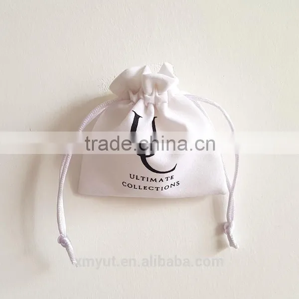 Velvet Pouch Drawstring Bag Logo