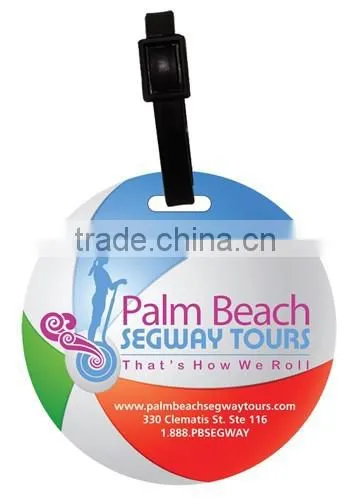 Printed Beach Ball Plastic Luggage Tags