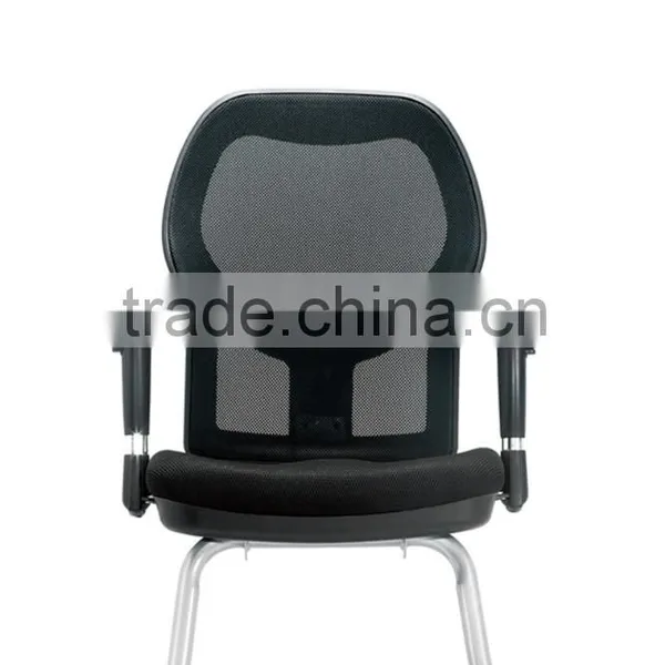 Black Middle back swivel chair with adjustable armrest