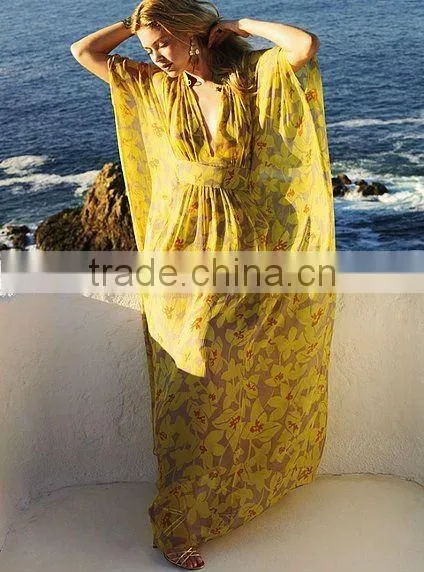 Three-quarter Sleevs Kaftan Dress, Wholesale Dubai Kaftan
