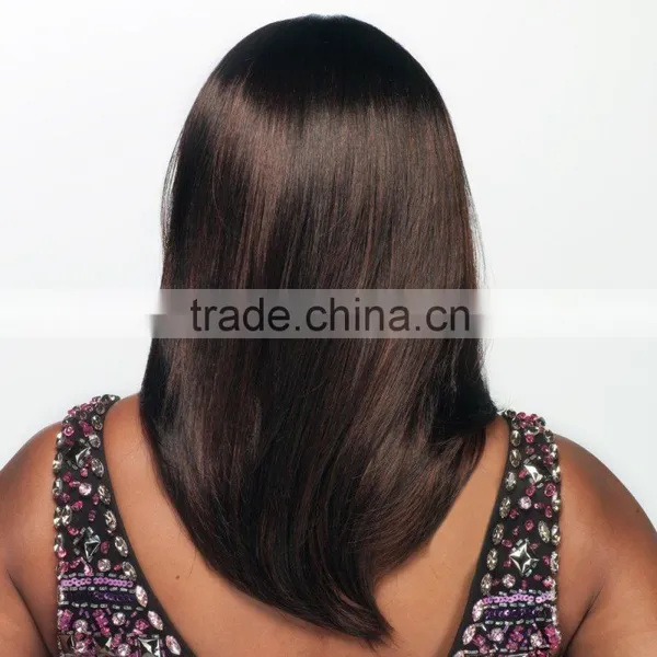 100% Straight Lace Wig Brazilian Hair, Full Lace Wig With Bangs for Black Women photo-4