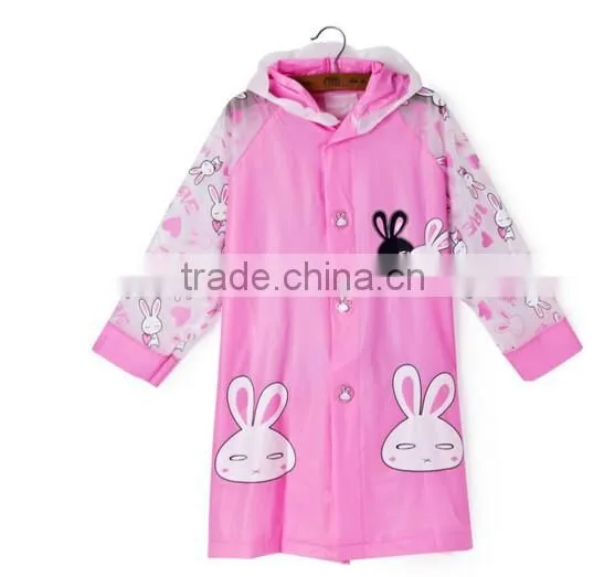 Cute Kids Unisex Cartoon Hoodie Inflating Cap Brim Outwear Camping Raincoats photo-3