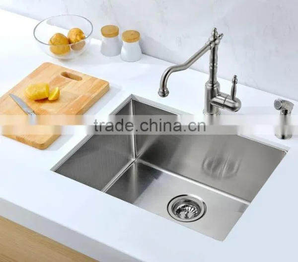 Handmade Stainless Steel Kitchen Sink Single Bowl Apartment Size photo-6