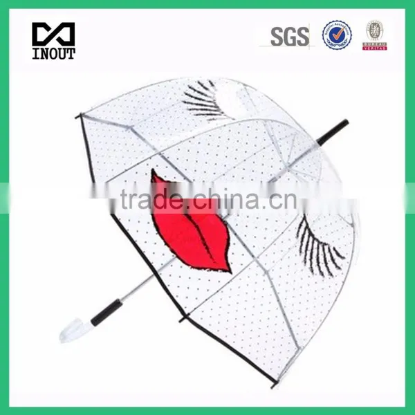 Cheap Target Price Dome OEM ODM Customized Logo Print Transparent Umbrella