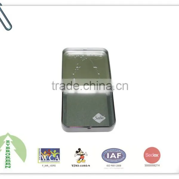Custom Squre Tin Box With Non-pin Hinge, Embossing Logo photo-2