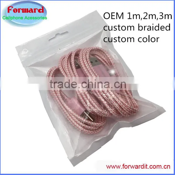 New 3pack 1m Good Woven Android Cable ,3pack Gift Micro Data Cable photo-3