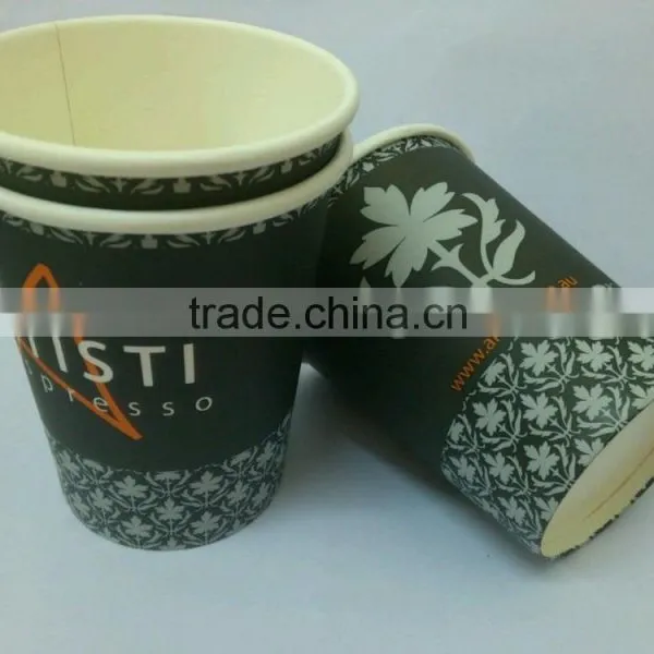 Wholesale Flower Design Coffee Paper Cups, Disposable Paper Cup With Logo photo-2