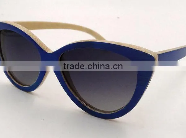 2016 Cat Eye Bamboo Sunglasses Wholesale photo-2