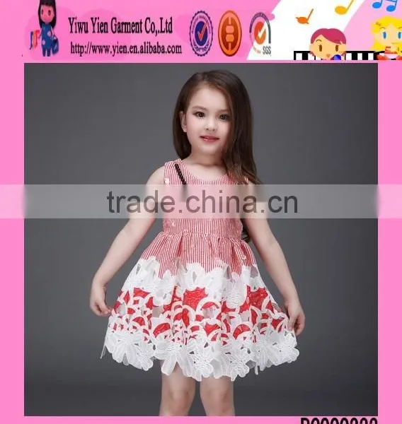 2016 Flower Princess Dress Modern Children Dress One Piece Baby Latest Children Dress Designs photo-2