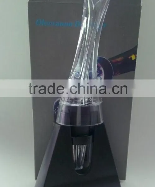 Acrylic Disposable Wine Magic Decanter Wine Aerator Pourer With Stand photo-3