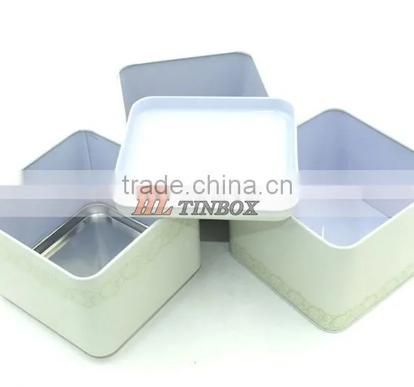 High Quality Spuare Gift Tin Box With Three Layers photo-3