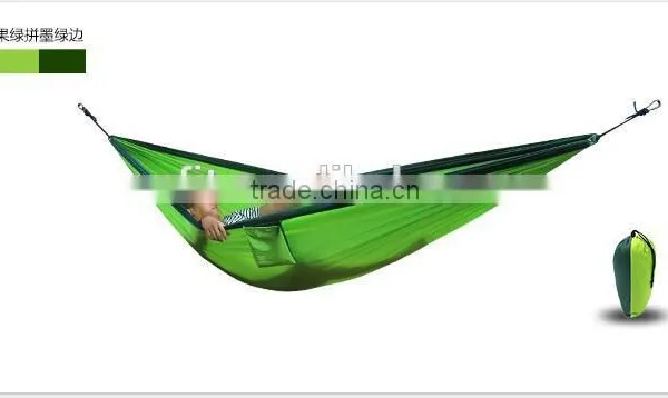 Portable Outdoor Swing Fabric Camping Hanging Hammock Parachute Bed Parachute Nylon Hammock photo-6
