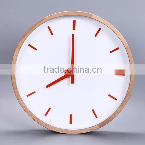 Home Fancy Decorative Cutomized Logo Wooden Wall Clock photo-2