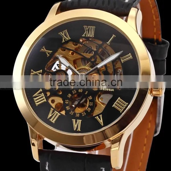 Mens Luxury Roman Dial Automatic Mechanical Stainless Steel Skeleton Sport Watch photo-2