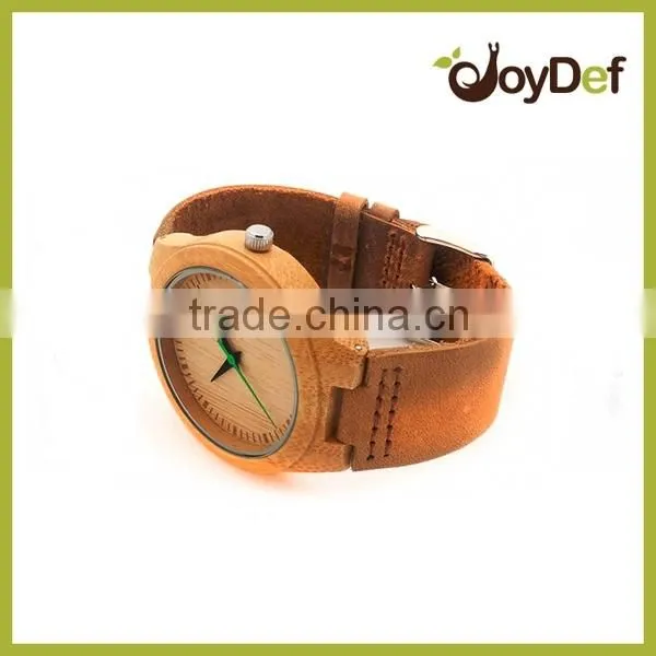 Most Popular Leather Strap Dark Color Wood Watch Factory Make in China photo-3