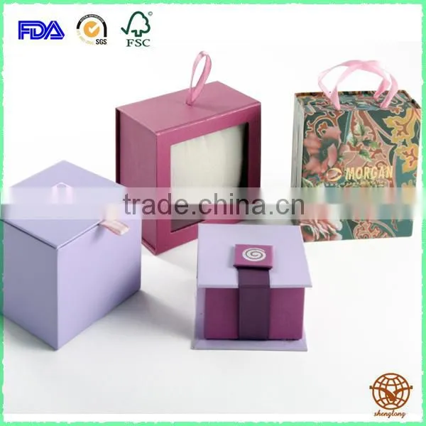 2016 New Custom Made Logo Printed Jewelry Box With Window , Matte Cardboard Jewelry Box photo-2