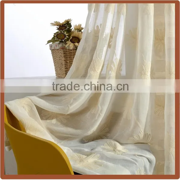 Embroidered Sheer Cotton Fabric for Curtain Cortinas for Home photo-4