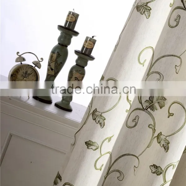 Wholesale Home Voile Curtains and Ready Embroidery Sheer Fabric photo-4