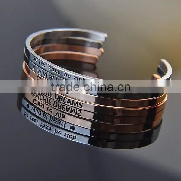 Top Selling White Gold Plated Stainless Steel Bangle Bracelet photo-5