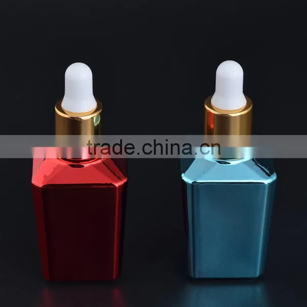 15ml UV Gel Colored Essential Oil Bottle Glass Dropper Bottle With Child Proof and Tamper Evident Cap for e Liquid photo-2