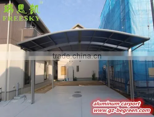 White Metal Frame Foldable Car Garage Polycarbonate Aluminum Frame Carport photo-2