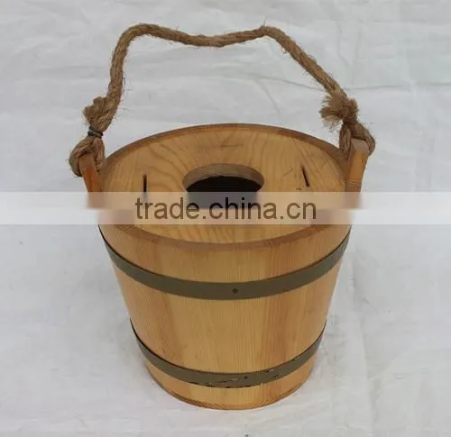 Factory Supplier for Wooden Rustic Ice Bucket With Metal Stainless Steel photo-3