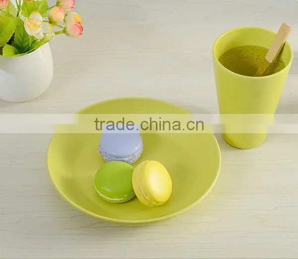 Wholesale Ecofriendly Bio Bamboo Fibre Plate Dishes photo-3