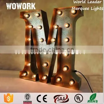 Vintage Channel Home Decorative Metal Letters LED Light photo-3