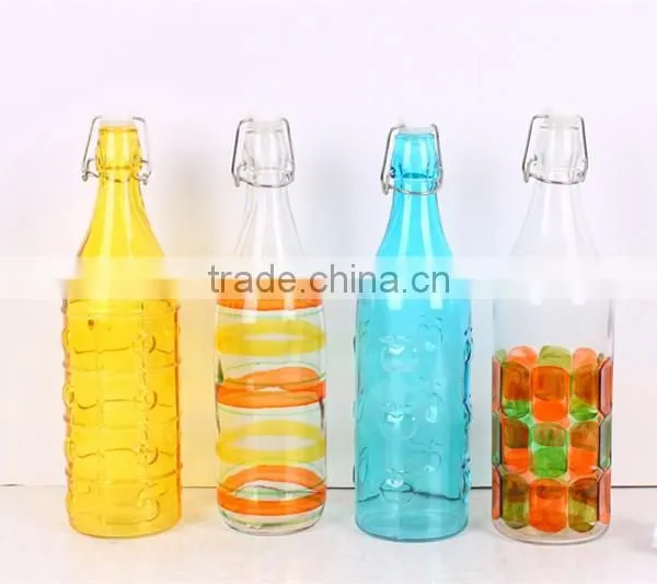 1liter Glass Juice Bottle With Decal photo-2