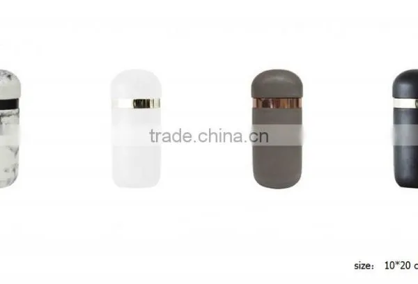 Kitchen Accessories Marble Concrete Salt Box Coffee Canister Cup Shape Storage photo-2