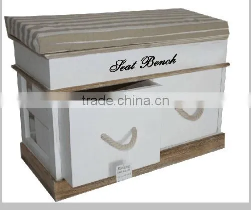 New Hand-woven Solid Wood Bathroom Modern Shoe Cabinet photo-5