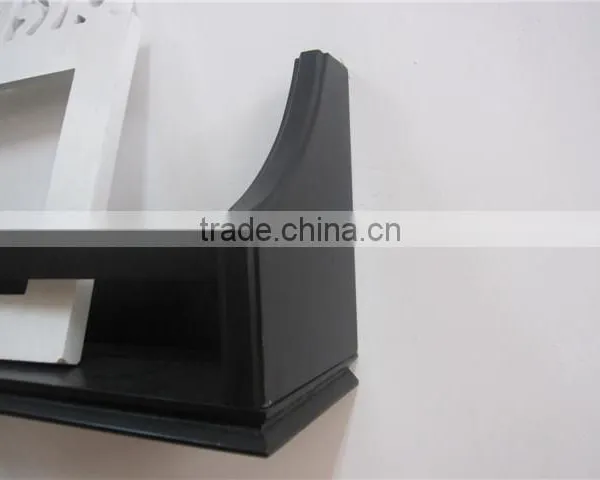 Black Wooden Decorative Floating Wall Shelf photo-6