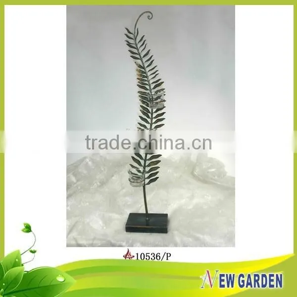 China Factory ODM & OEM Unique Olive Branch Shape Standing Metal Candle Holder photo-6
