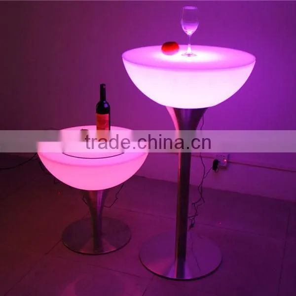 High LED Cocktail Table for Wedding Led Illuminated Furniture Bar Table photo-5