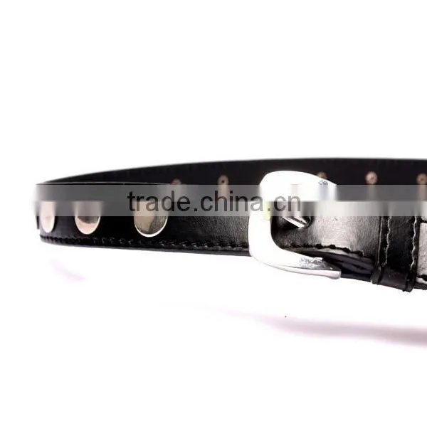 Wholesale Rivet Decorated D Pattern Buckle Sex Women Lady Thin PU Waist Belt photo-4