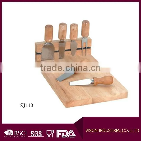 4 Pieces Set Cheese Knives With Wood Handle Steel Stainless Cheese Slicer Cheese Cutter photo-5