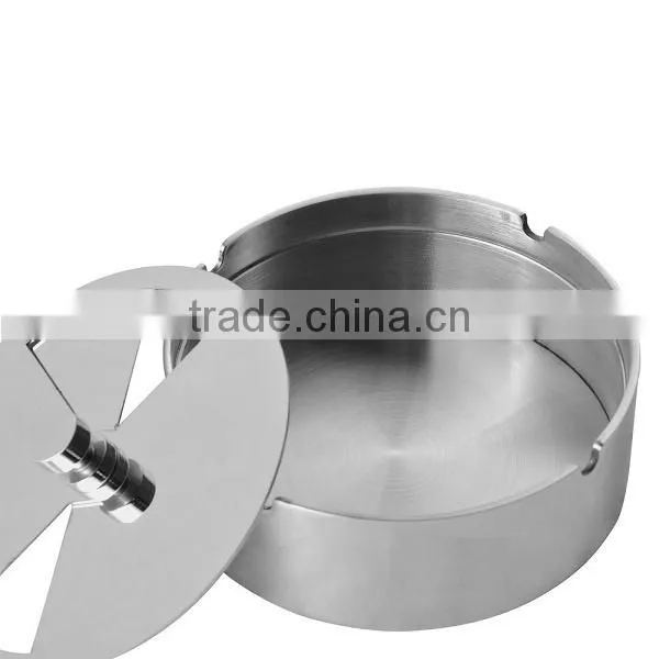 Newness Stainless Steel Tabletop Unbreakable Ashtray With Detachable Rotating Lid photo-4