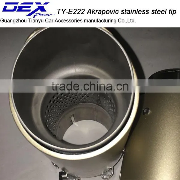 Universal 304 Stainless Steel Akrapovic Exhaust Tip Muffler Pipe photo-2