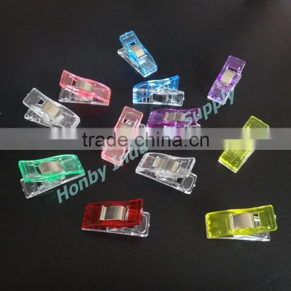 Hand Sewing Fabric Binding 27mm Translucent Quilting Sewing Plastic Wonder Clip photo-4