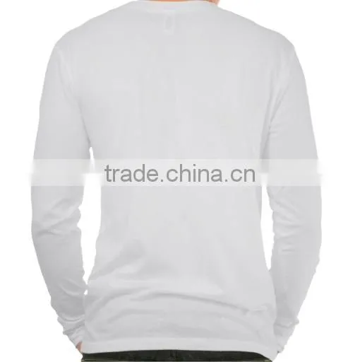 2016 Latest Men Long Sleeve Plain Solid Color Round Button Collar t Shirt photo-2