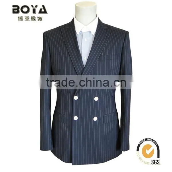 2015 new style business suit for man double-breasted slim fit clothes