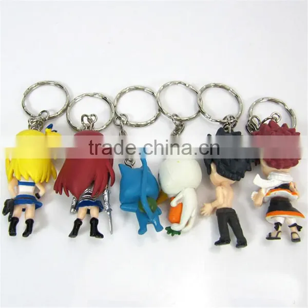 Wholesale Cartoon Anime Souvenirs Toy the Fairy Tail Figure Keychain for Children Gift photo-3